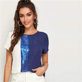 Emani Color Swatch Blouse - Blue