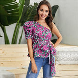 Renee Calico Blouse  Lavender