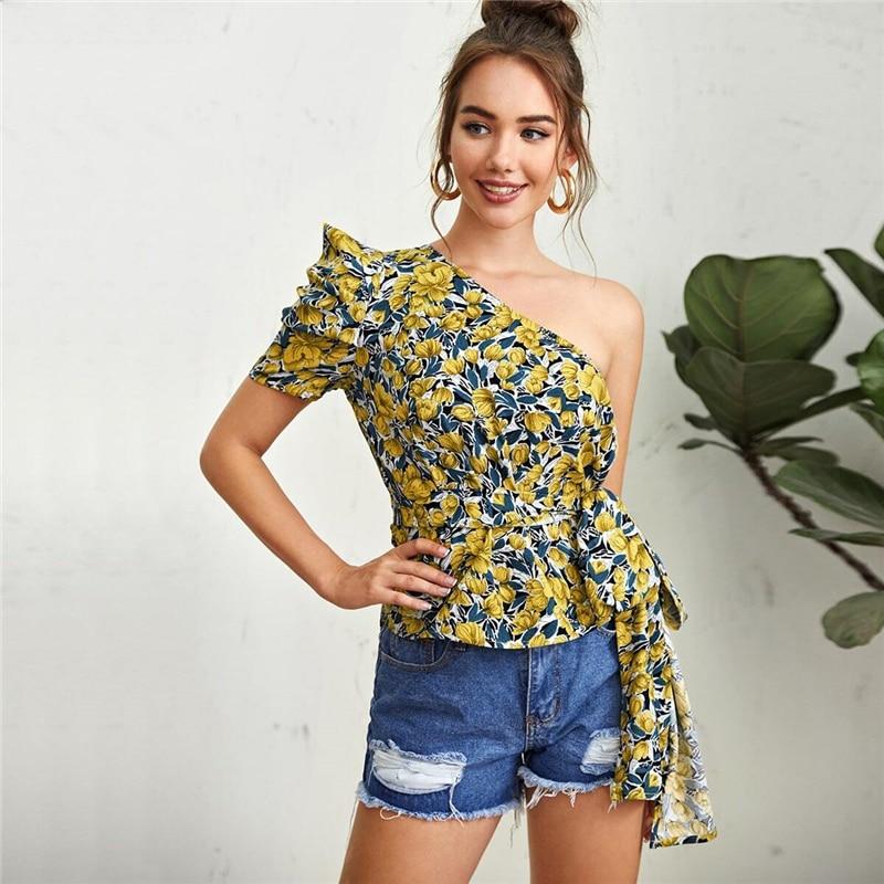 Renee Calico Blouse  Yellow