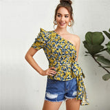 Renee Calico Blouse  Yellow