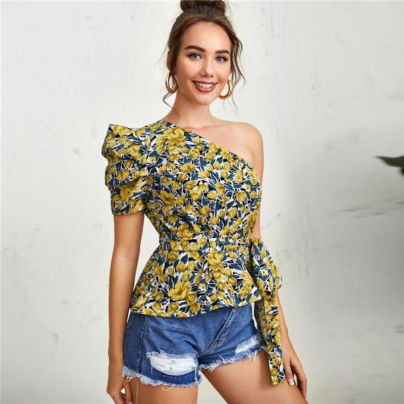 Renee Calico Blouse  Yellow