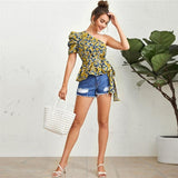 Renee Calico Blouse  Yellow