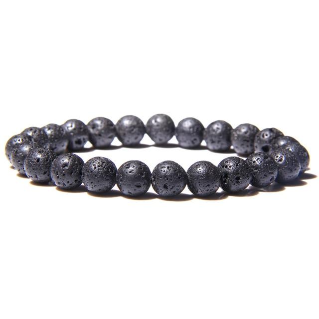 Midnight Meteor Bracelet lava stone