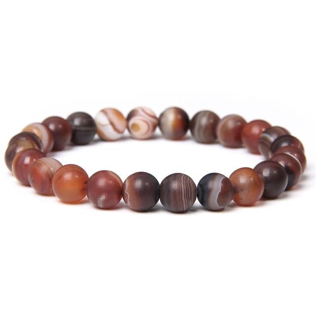 Soil Braceletbrown veins agate