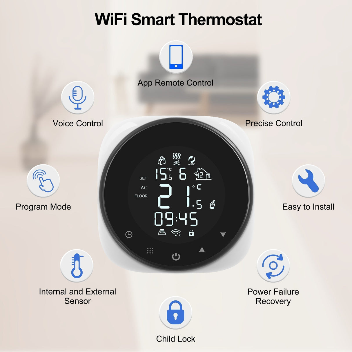 Smart WIFI Nest Thermostat (Compatible with Alexa and