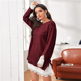 Nova Sweater Dress  Maroon