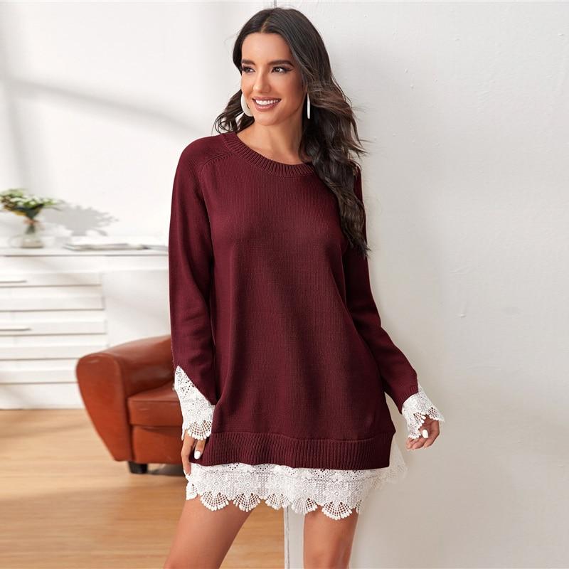 Nova Sweater Dress  Maroon