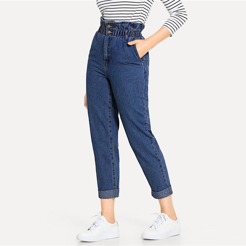 McKinley High Waist Jeans - Dark Blue