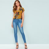 Savannah Floral Blouse  Yellow