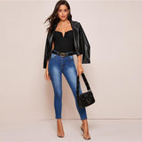 Veda VNeck Tank  Black