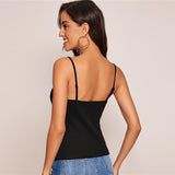 Veda VNeck Tank  Black