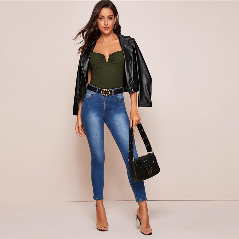 Veda VNeck Tank  Army Green