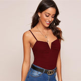 Veda VNeck Tank  Burgundy