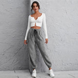 Shearling Loose Pant  Light Grey