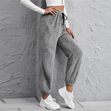 Shearling Loose Pant  Light Grey