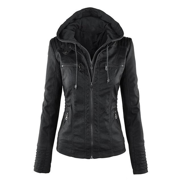Paulie Vegan Leather Jacket  Black