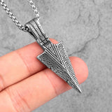 Spartan Necklace  Silver Indented