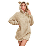 Layla Sweatshirt Dress - Apricot