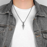 Spartan Necklace  Silver Indented