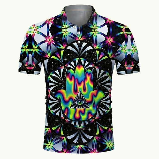 Reginald Golf Cooltech Boldly Loud Shirts (Sky With