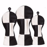 Reginald Golf Black And White Checker Woods Clubhead