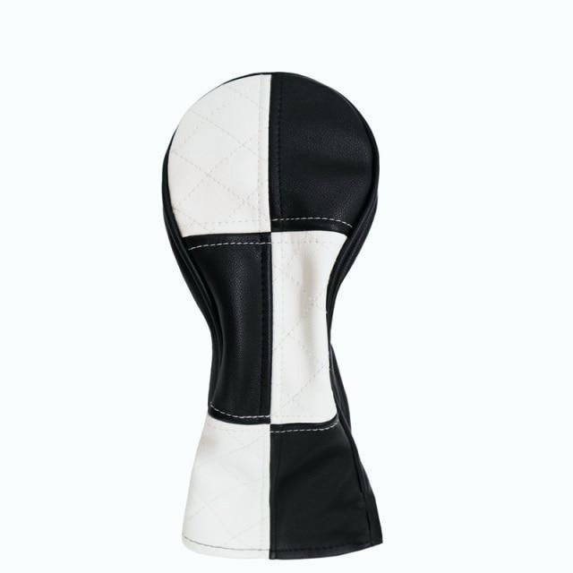 Reginald Golf Black And White Checker Wood Clubhead