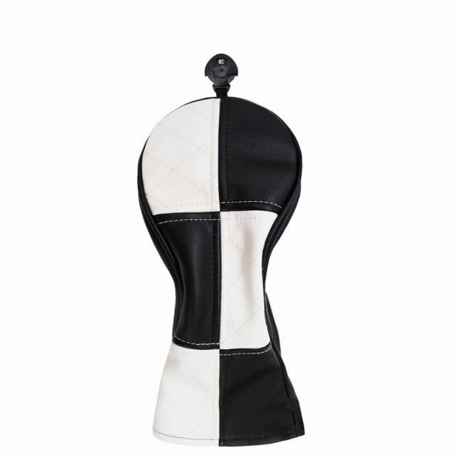 Reginald Golf Black and White Checker Wood Clubhead