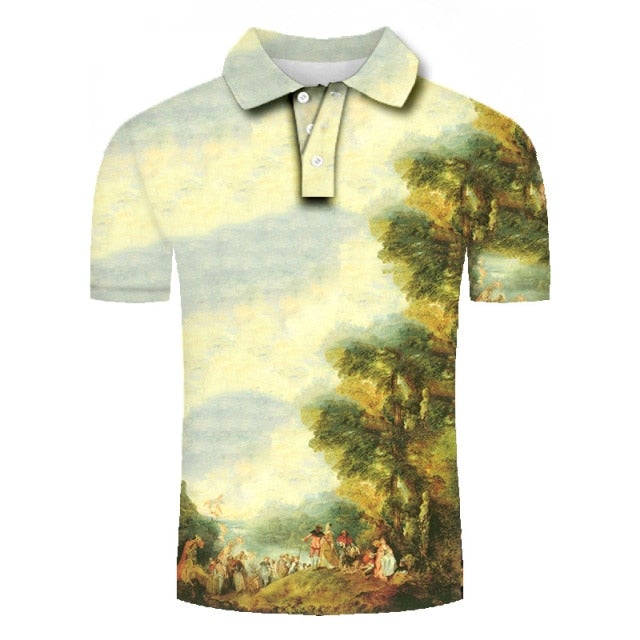 Reginald Golf Cooltech Mosaic Loud Golf Shirt (ForestSide