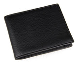 Men's Black Leather Bi-Fold Wallet