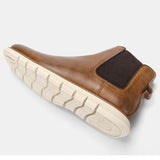 Men's Cognac Leather Tall Chelsea Boot